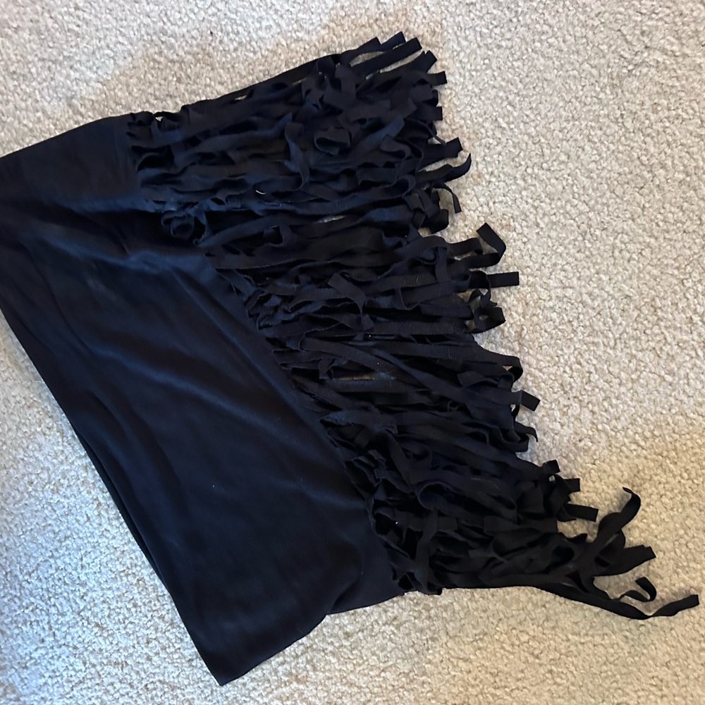 Black Fringe Skirt